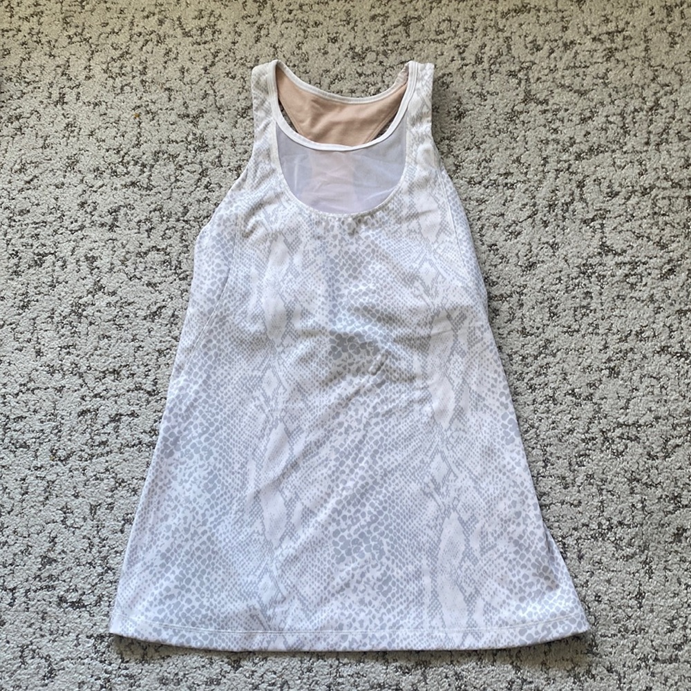 Lululemon white snake print mesh bra detail bra top 6